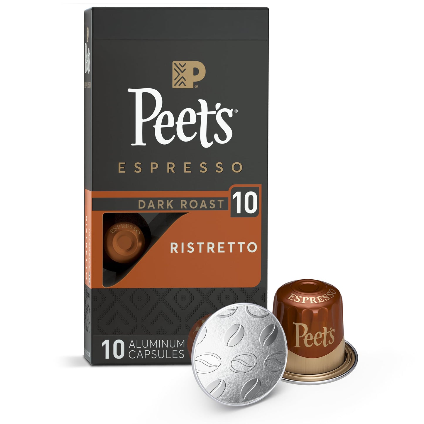 Peet's Coffee, Dark Roast Espresso Capsules, Compatible with Nespresso Original Machine - Ristretto Intensity 10