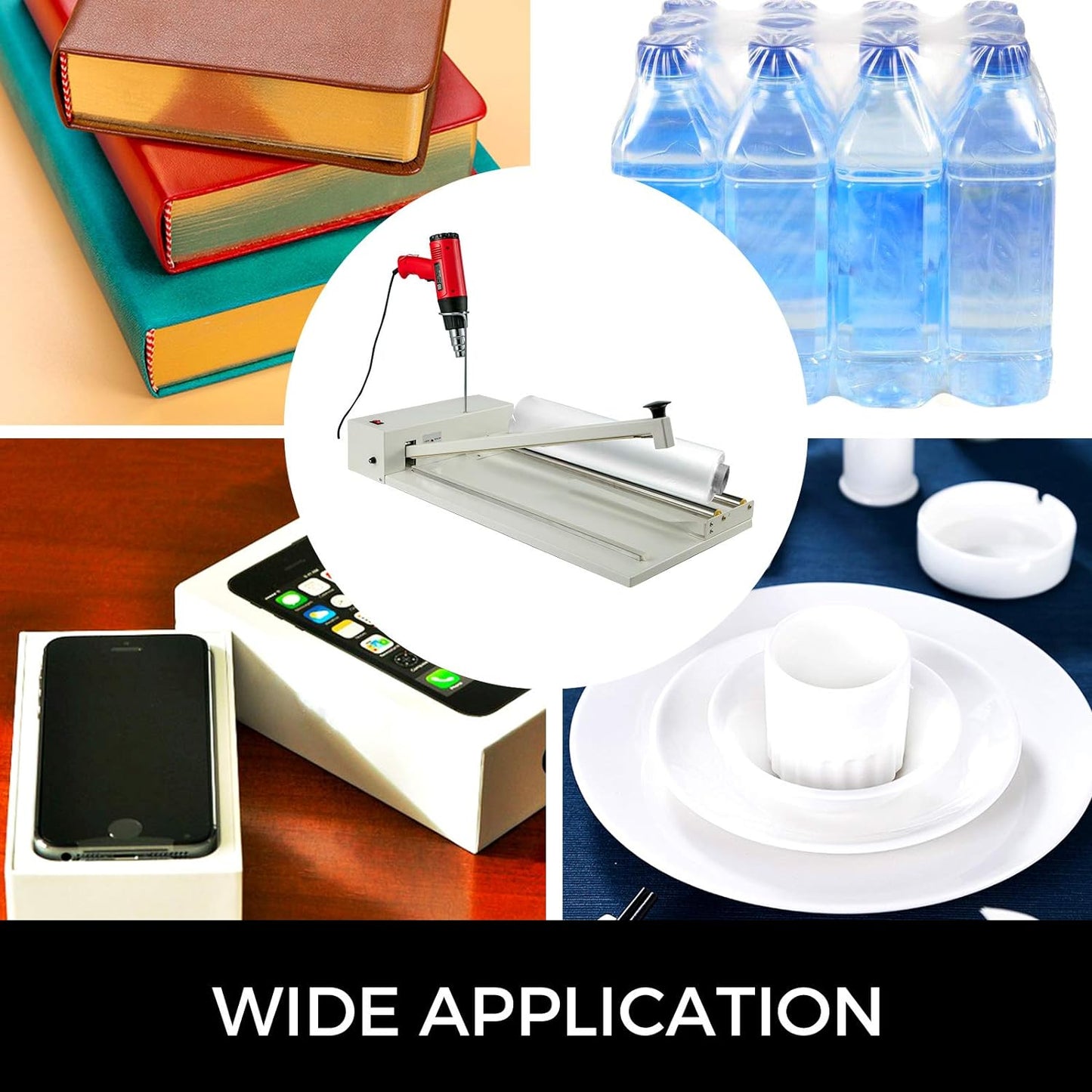 NEW - BestEquip 24" I-Bar Shrink Wrap Machine, 800W Shrink Wrap Sealer with Heat Gun, Shrink Film Shrink Wrap Sealer Compatible with PVC POF Film - Retail $279