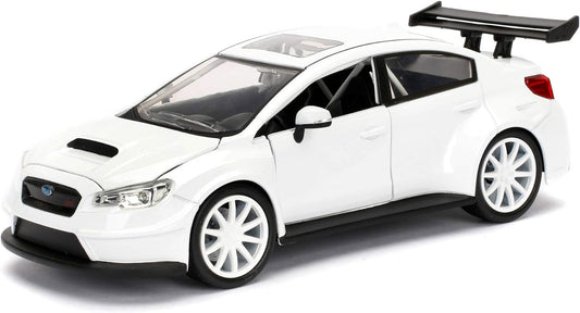 Jada Toys Fast & Furious 1:24 Mr. Little Nobody's Subaru WRX STI Die-cast Car, toys for kids and adults, White (98296)