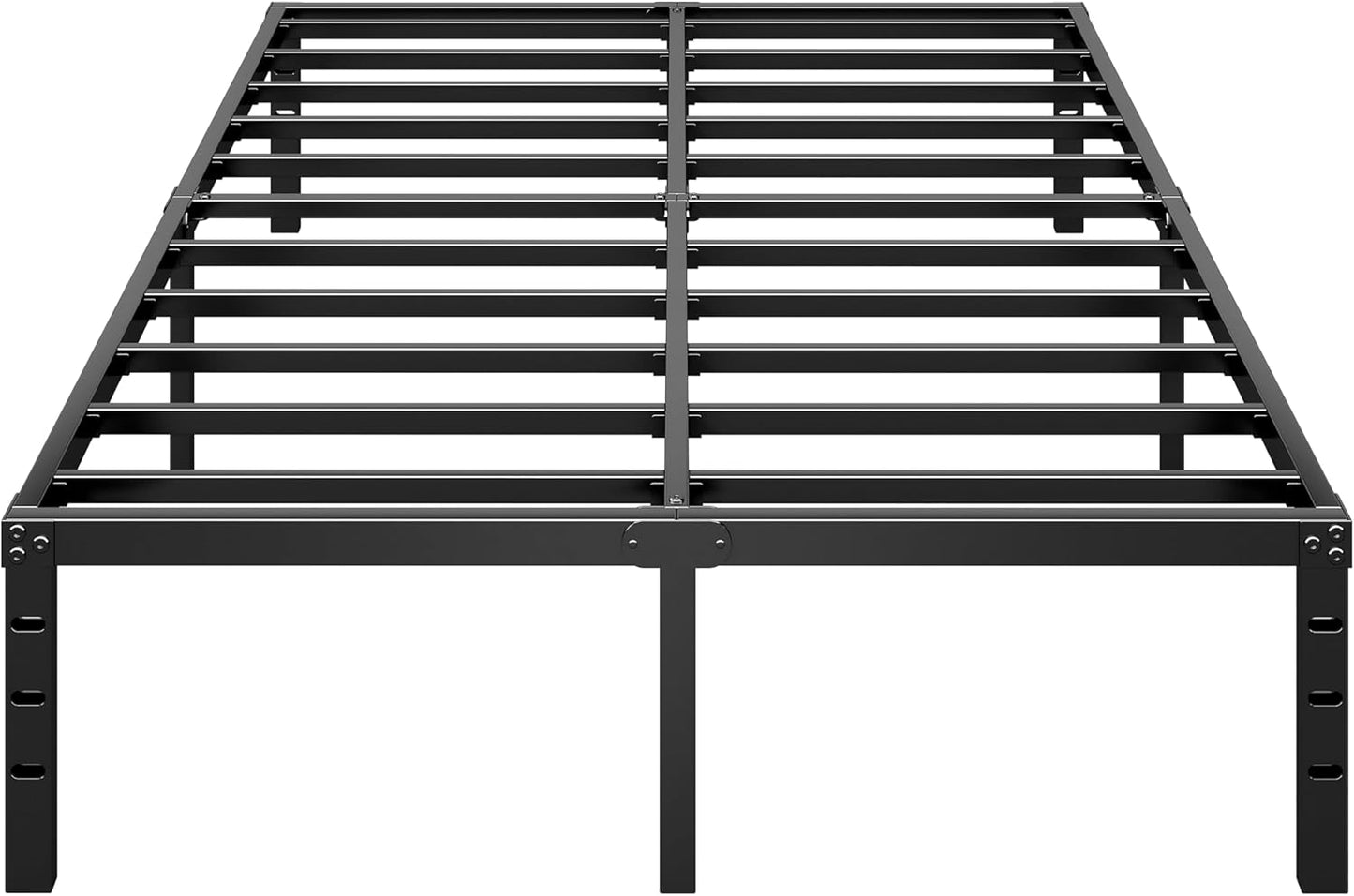 Metal Platform Bed Frame 14 Inch Tall,No Box Spring Needed,Queen Size Bed with Heavy Duty Strong Support Slats,Easy to Assemble,Black - Retail $50