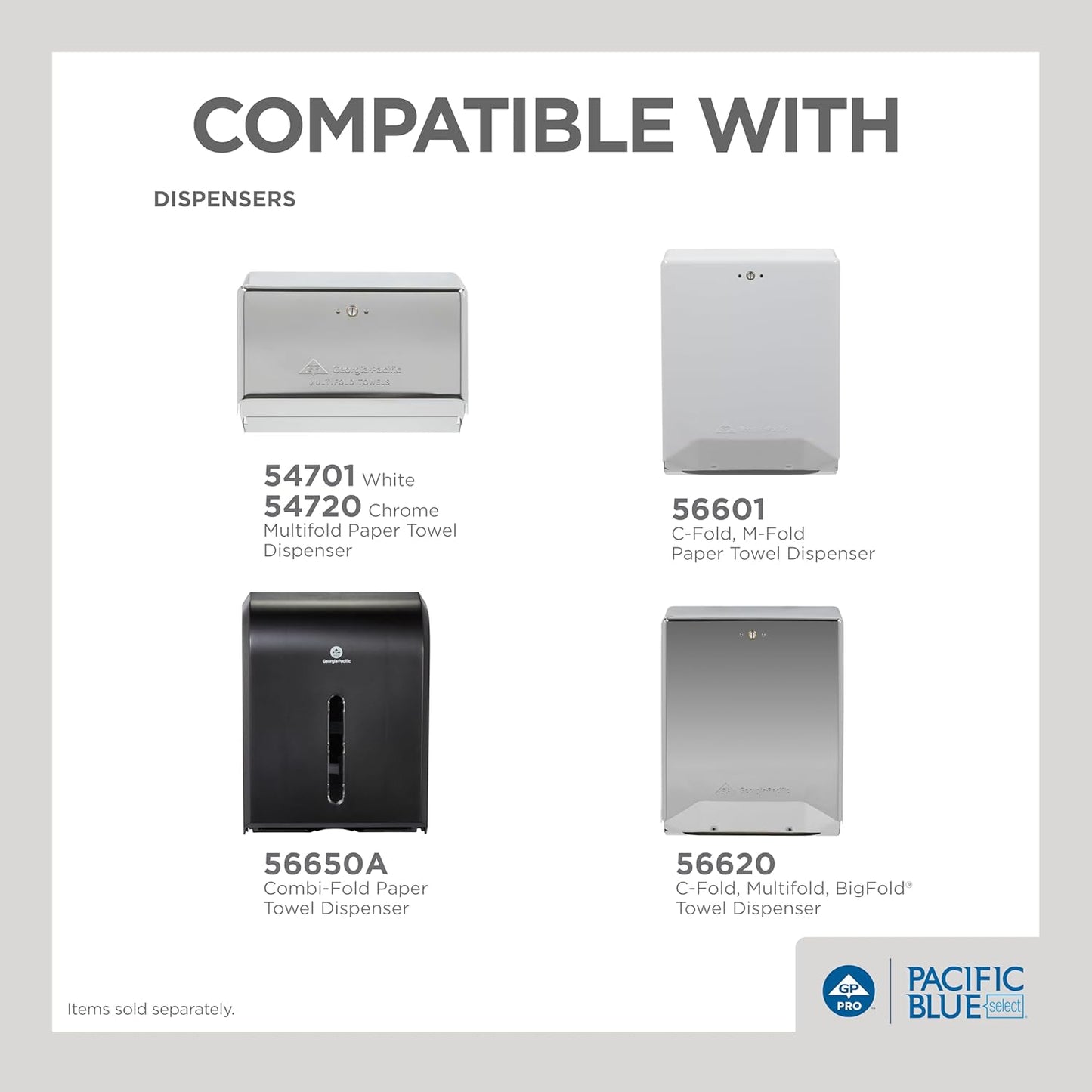 Pacific Blue 21000 Select Multifold Premium 2-Ply Paper Towels by GP PRO (Georgia-Pacific),White, 21000,125 Paper Towels Per Pack,16 Packs Per Case