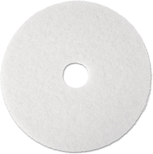 3M 08484 Super Polish Floor Pad 4100, 20-Inch Diameter, White, 5/Carton