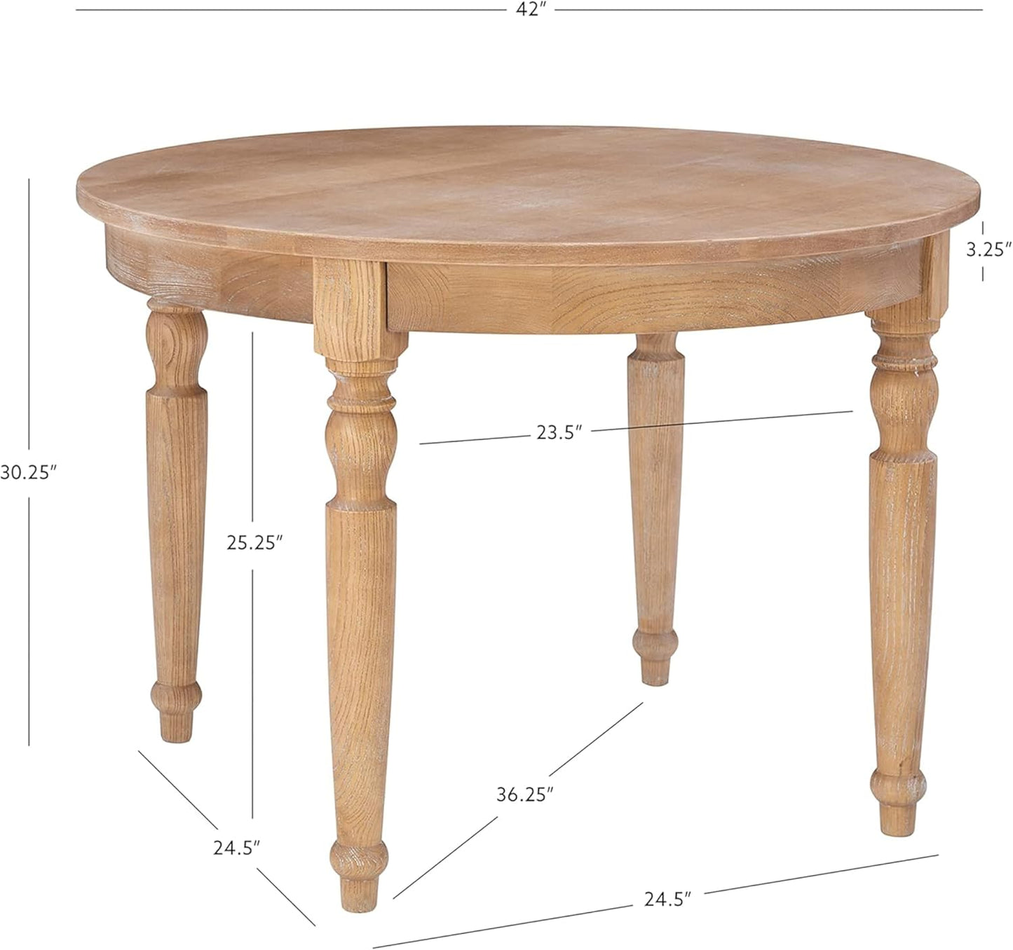 NEW - Linon Table, Light Natural Brown, 42 x 42 x 30 - Retail $373