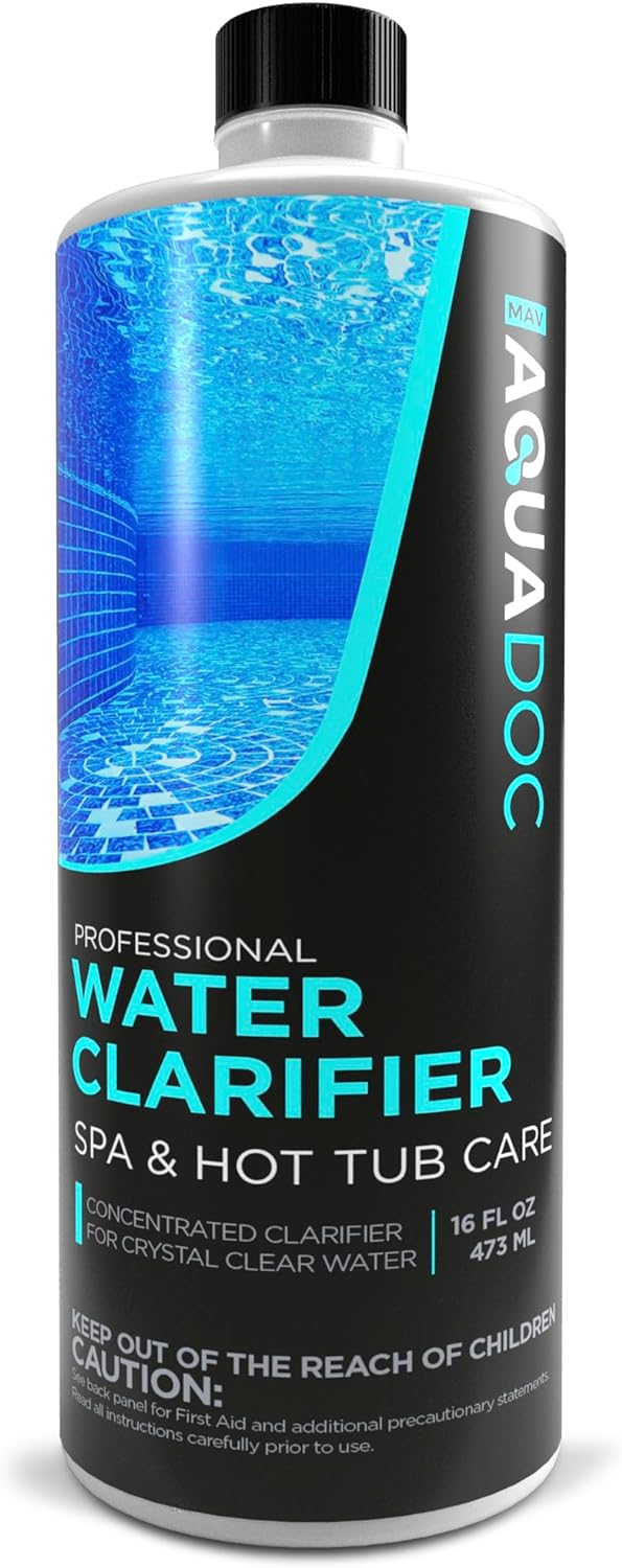 Spa Clarifier & Hot Tub Clarifier for Fast Acting Cloudy Water Treatment, The Spa Clarifier Hot Tub Owners Love, Use Our Hot Tub Water Clarifier to Keep Your Spa Clear & Balanced - MAV AquaDoc 16oz