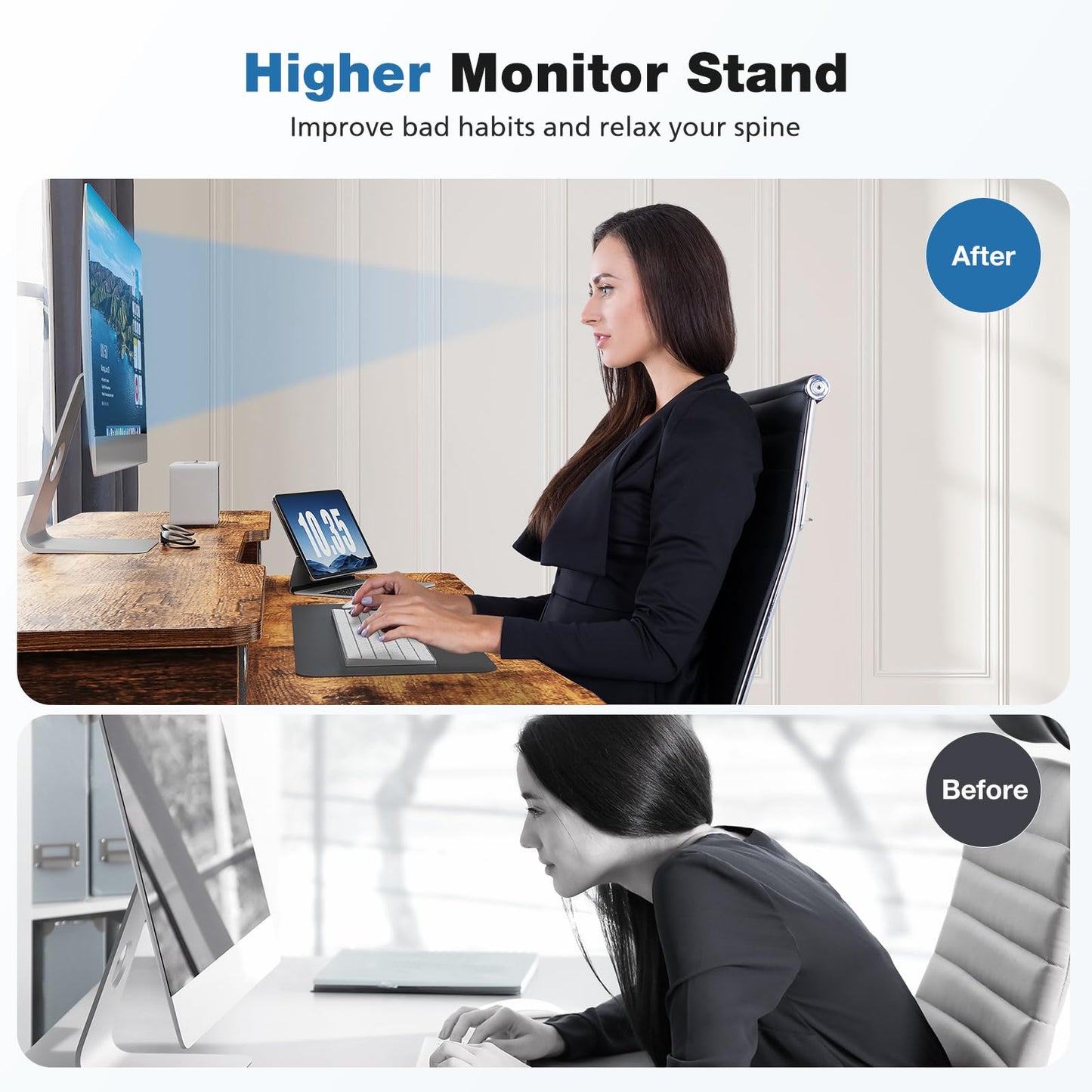 NEW - DUMOS 48 Inch Adjustable Height Computer Workstation