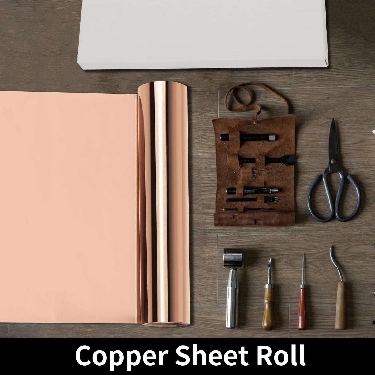 Thin Copper Sheet Roll 99.99% Pure Copper Foil for Crafts Bendable Soft Copper Sheet 137.8x11.81x0.001 Inches Flashing Strip Metal Plate 3500mm x 300mm x 0.03mm