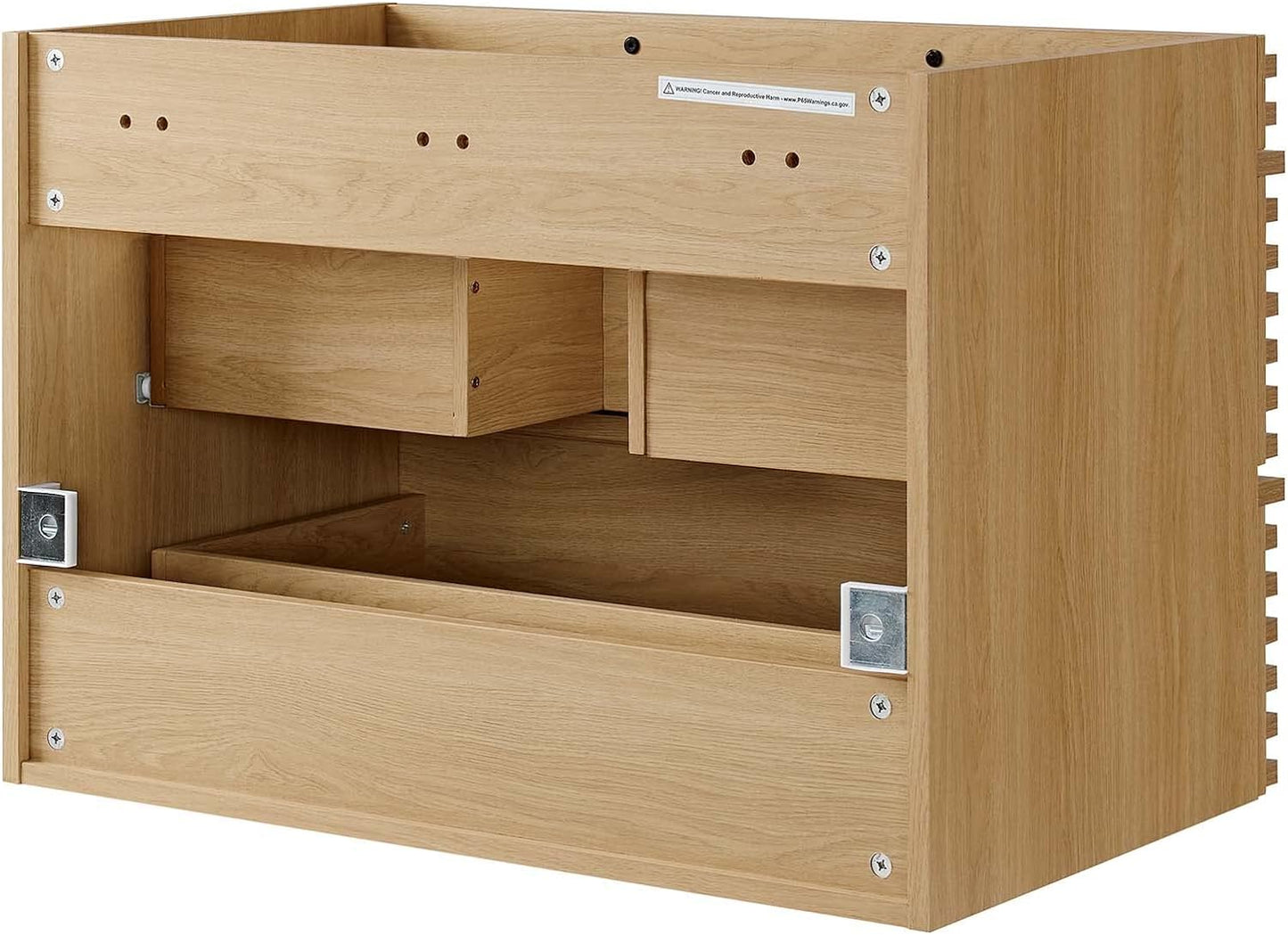 NEW - Modway Render 30in Wall-Mount Bathroom Vanity in Oak-Sink Basin Not Included, 30 Inch - Retail $210