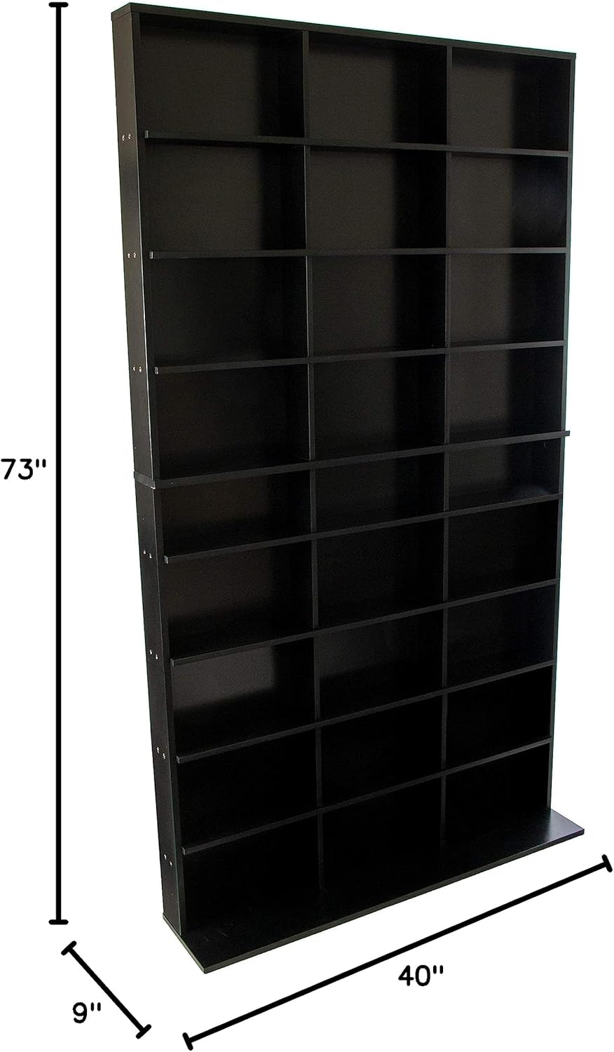 Atlantic Elite XL Media Storage Cabinet â€“ Protect & Organize Prized Music, Movie, Video Games, Collectables & Memorabilia Collections, PN 38408117 in Black - Retail $87