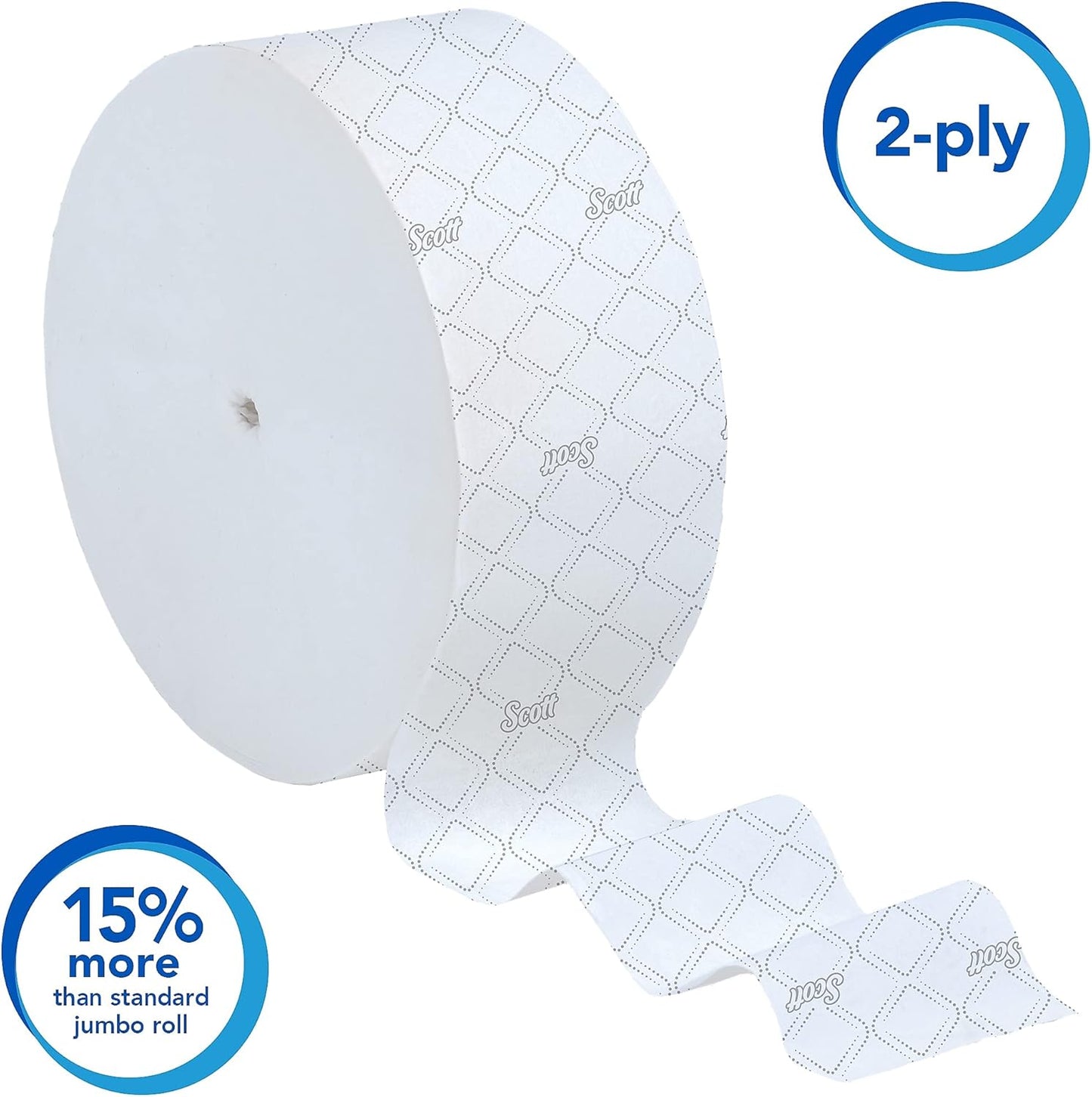 Scott 07006 Coreless JRT Jr. Rolls, 2-Ply, 1150ft, 12 Rolls/Carton