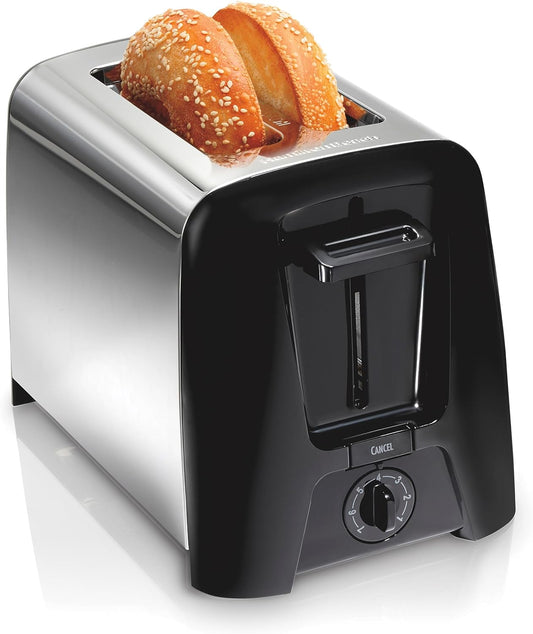 NEW - Hamilton Beach 2 Slice Toaster with Extra Wide Slots, Shade Selector, Auto-Shutoff, Cancel Button and Toast Boost, Black - Retail $25
