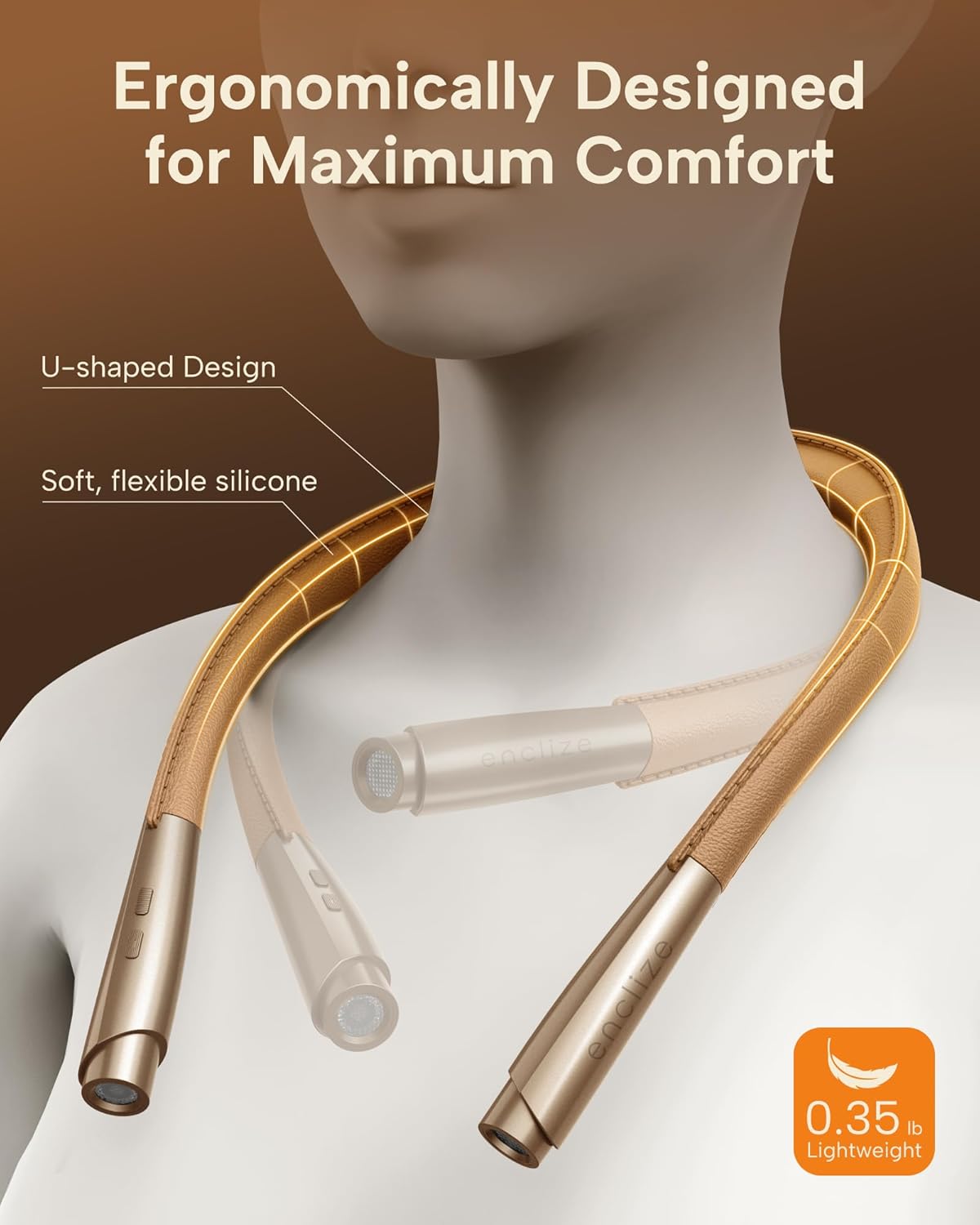 LED Neck Reading Light, Book Light for Reading in Bed, 3 Colors, 9 Brightness Levels, Lightweight Comfortable Design, Long Lasting, Perfect for Knitting,Crafting,Camping,Gold Rose