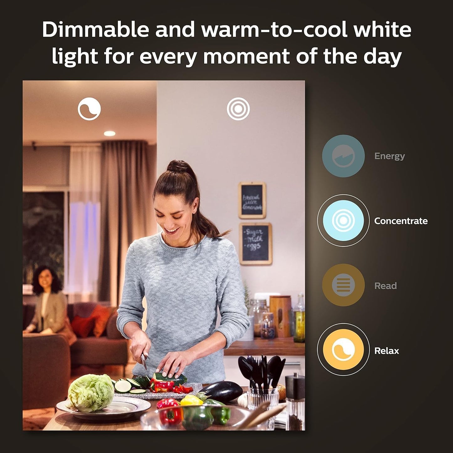 Philips Hue Smart 75W A19 LED Bulb - White Ambiance Warm-to-Cool White Light - 1 Pack - 1100LM - E26 - Indoor - Control with Hue App - Works with Alexa, Google Assistant and Apple Homekit