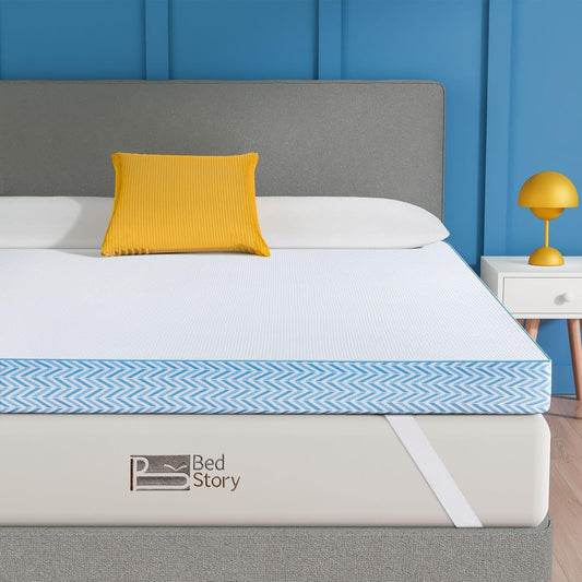 BedStory Firm Mattress Topper Queen - 3 Inch Firm Memory Foam Mattress Topper - High Density Bed Toppers for Back Pain - Retail $140