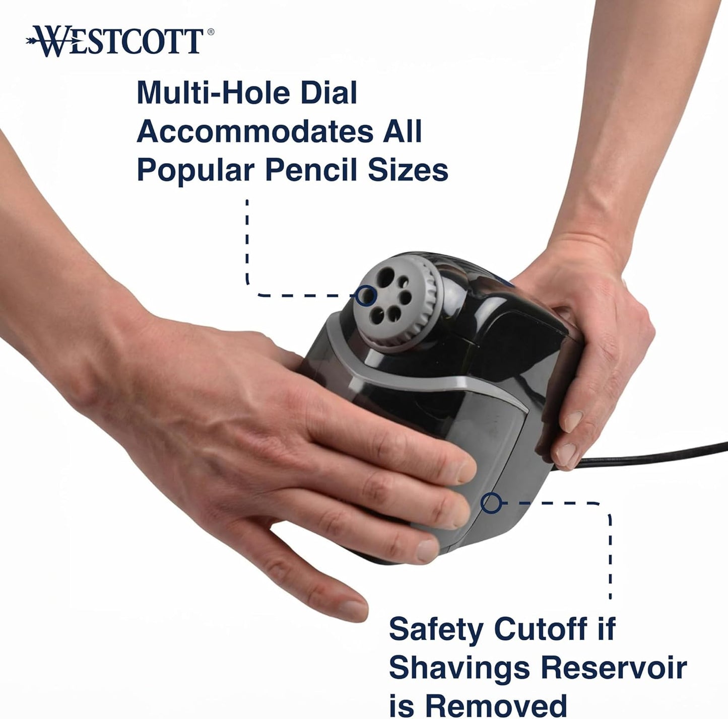 Westcott iPoint Heavy Duty Electric Pencil Sharpener for Home, School, and Office