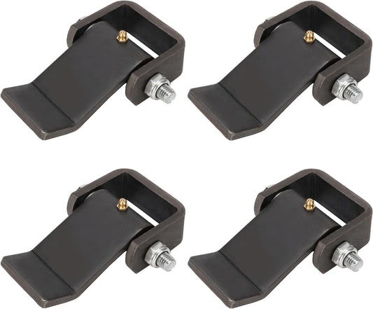 Weld on Trailer Hinges, Heavy Duty Dump Truck Trailer Metal Gate Hinges with Grease Zerk Fitting, Strap Style Short Leaf Truck Gate Hinges (4 Pack)