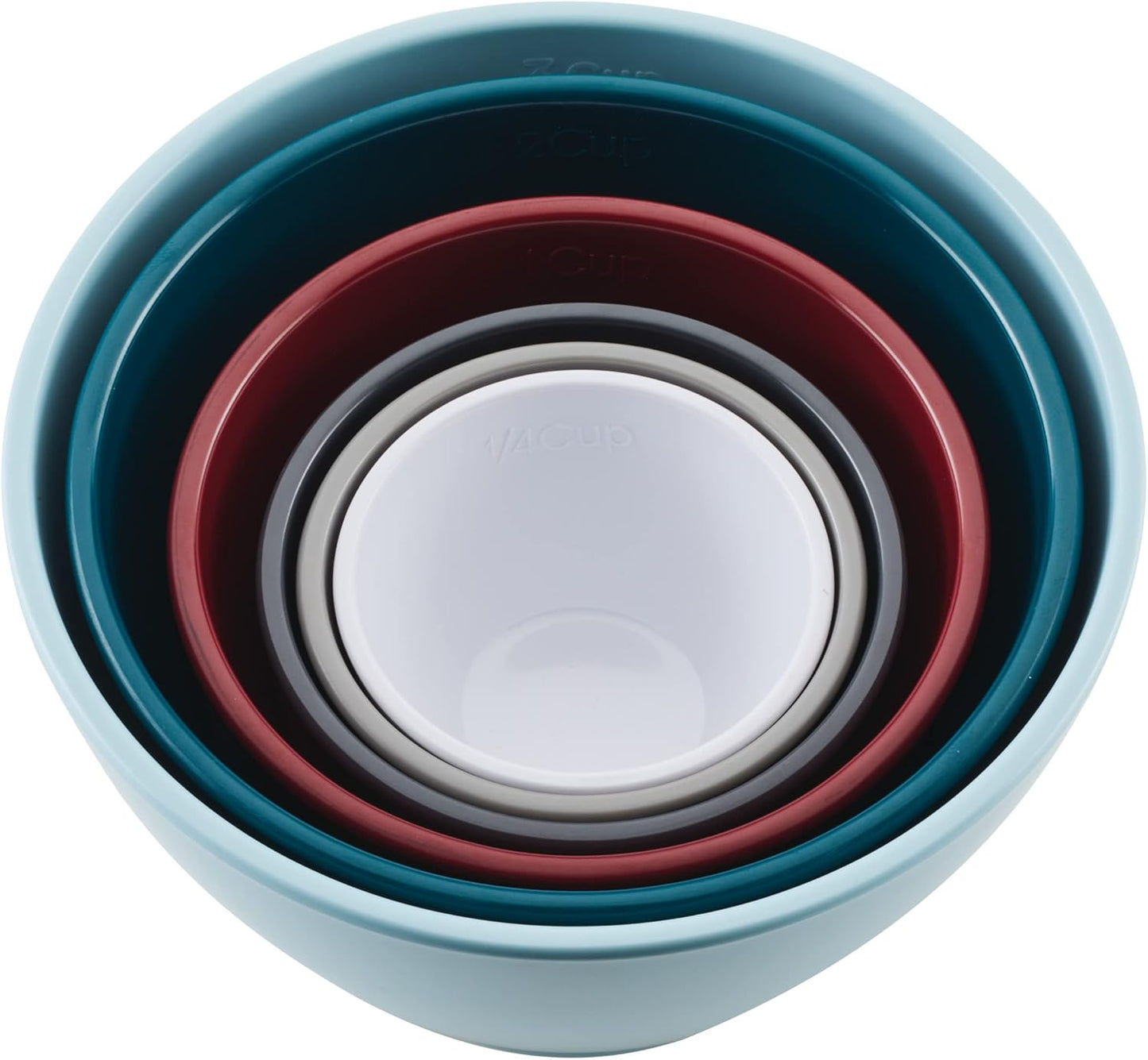 Rachael Ray Tools and Gadgets Nesting/Stackable Measuring Cups Set, 6 Piece - Assorted Colors