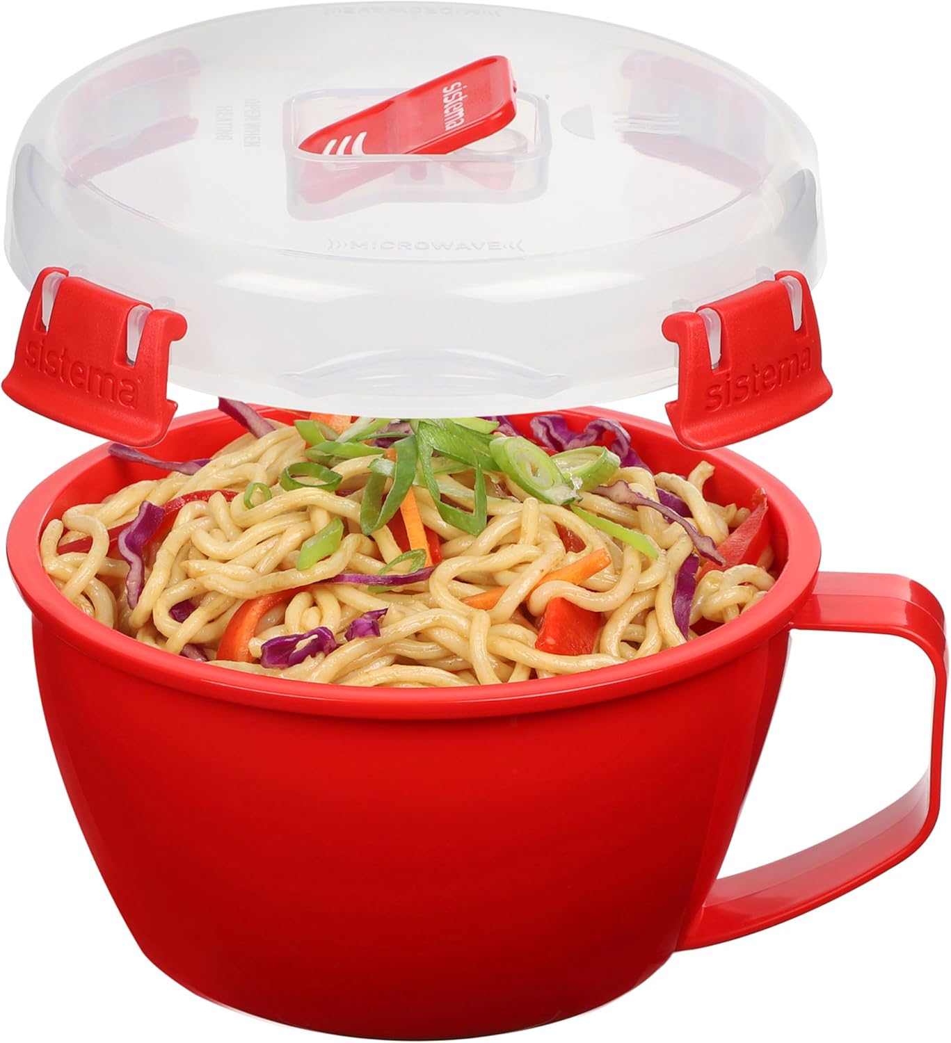 Sistema 1109ZS Microwave Collection Noodle Bowl 1 Count (Pack of 1) Red