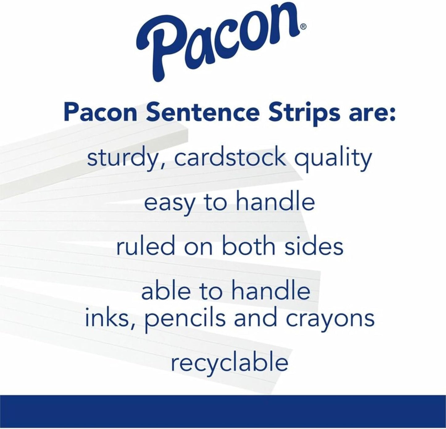 Pacon® Peacock® Super-Bright Sentence Strips, Assorted Colors, Pack Of 100
