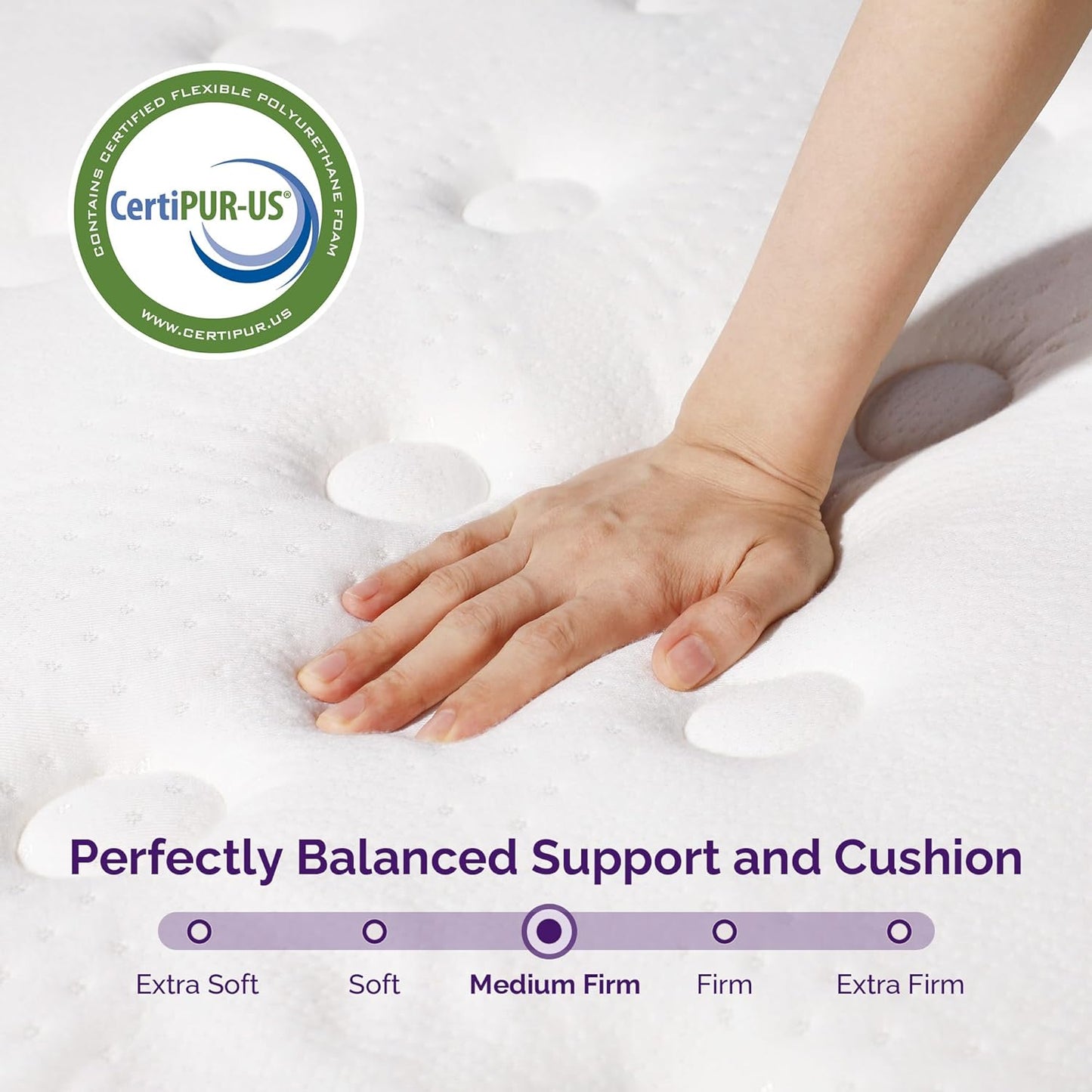 NEW - Sersper 10 Inch QUEEN Memory Foam Hybrid Pillow Top Mattress - 5-Zone Pocket Innersprings Motion Isolation - Heavier Coils for Durable Support - Medium Firm - Retail $229