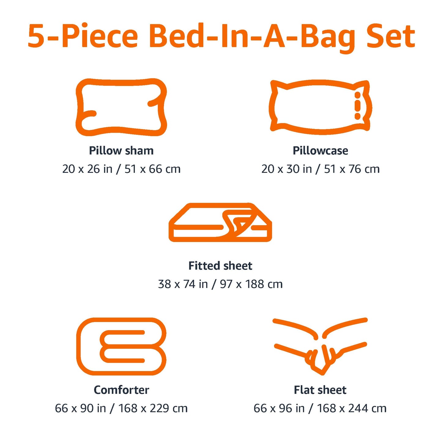 Amazon Basics 5-Piece Soft Microfiber Kid's Bed-in-a-Bag Bedding Set, Twin, Green, Solid