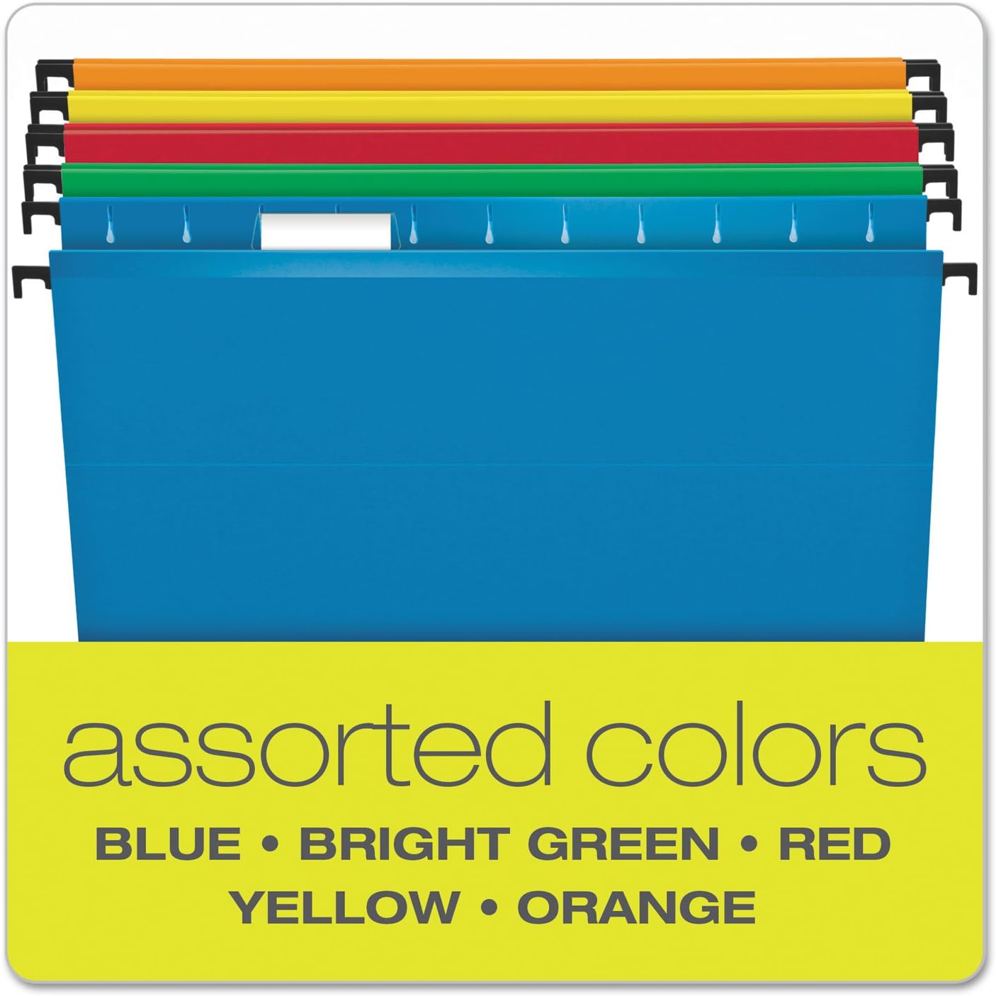 Pendaflex SureHook Reinforced Hanging Folders, Letter Size, Assorted Colors, 20 per Box (6152 1/5 ASST) - Retail $19