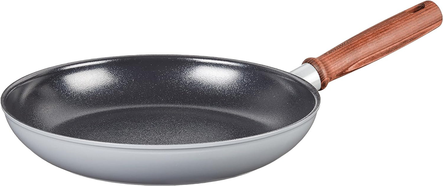 NEW - GreenPan Mayflower Pro Hard Anodized Healthy Ceramic Nonstick, 10" Frying Pan Skillet, Vintage Wood Handle, PFAS-Free, Induction, Charcoal Gray - Retail $58