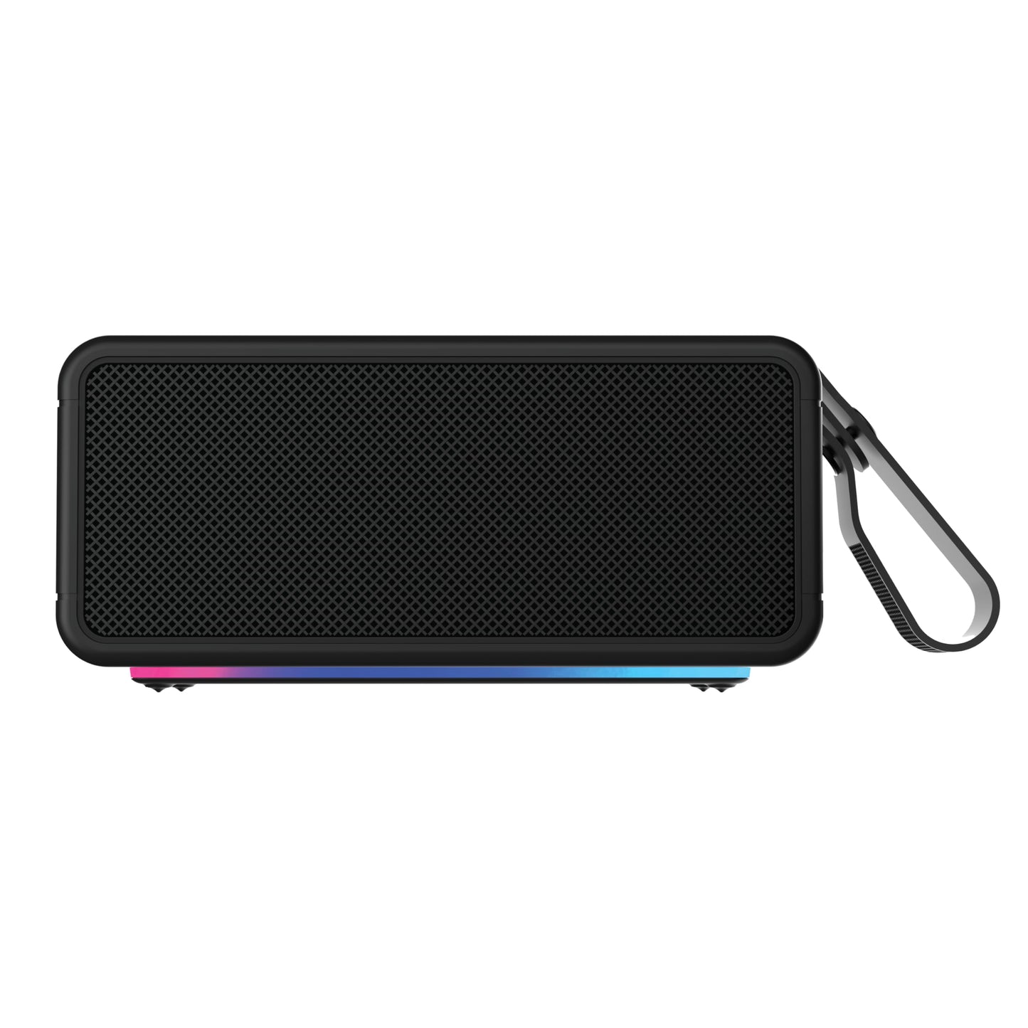 AT&T Essentials Retro 80W Bluetooth Speaker, IPX6 Waterproof, Bluetooth 5.3, LED Light Modes, Bass & Treble Control, 12H Battery, USB-C Charging, Outdoor & Indoor Use, Home Audio System - Black