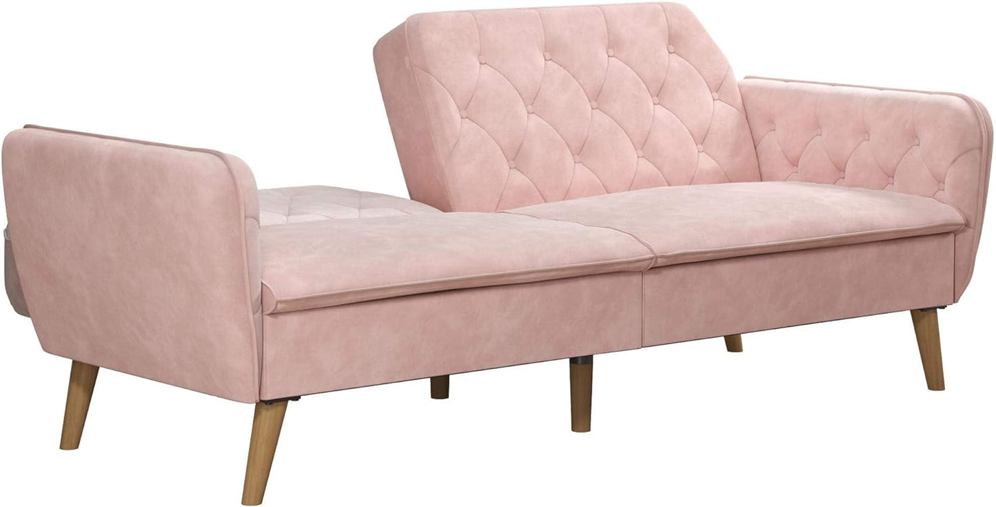 NEW - Novogratz Tallulah Memory Foam Futon, Pink - Retail $232