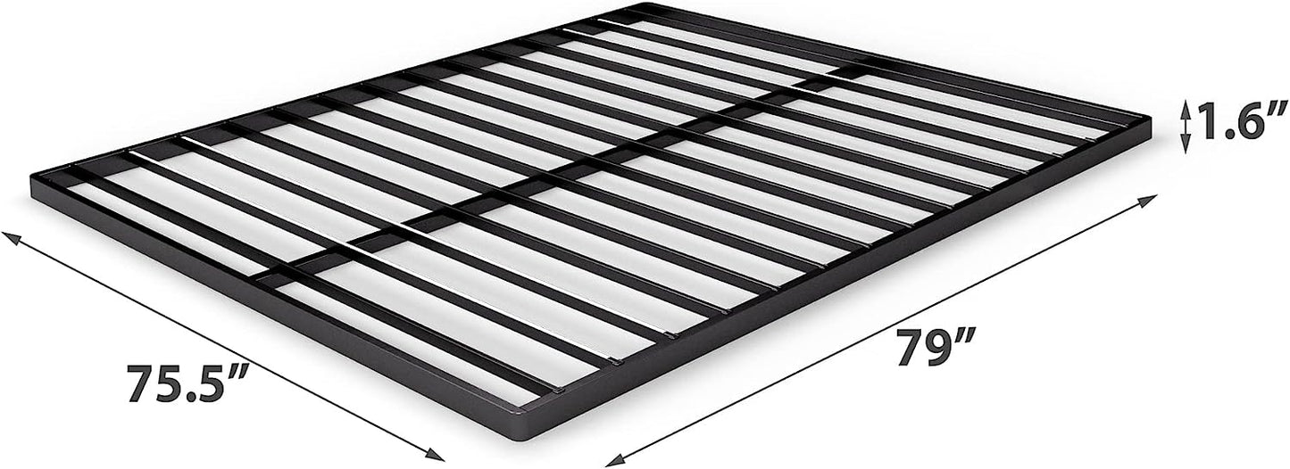NEW - ZINUS King Quick Lock Bunkie Board / Box Spring & Bed Slat Replacement / Metal Frame with Steel Slats / Easy Assembly, Bunkie Board only - Retail $122