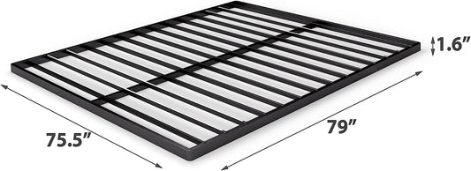 NEW - ZINUS King Quick Lock Bunkie Board / Box Spring & Bed Slat Replacement / Metal Frame with Steel Slats / Easy Assembly, Bunkie Board only - Retail $122