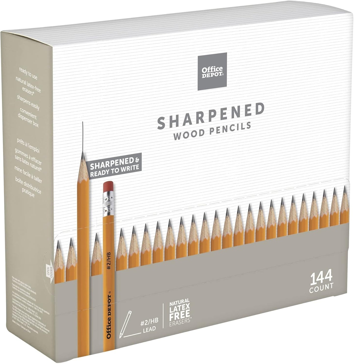 Office Depot® Brand Gravity Feed Woodcase Pre-Sharpened Pencils, 2.2 mm, HB Hardness, Yellow, Box Of 144 Pencils - Retail $15