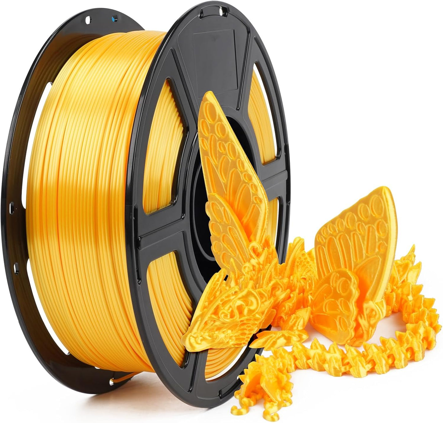 FLASHFORGE Silk PLA Filament 1.75mm Bright Gold, Smooth and Silky Texture 3D Printing Filament, Dimensional Accuracy +/- 0.02mm