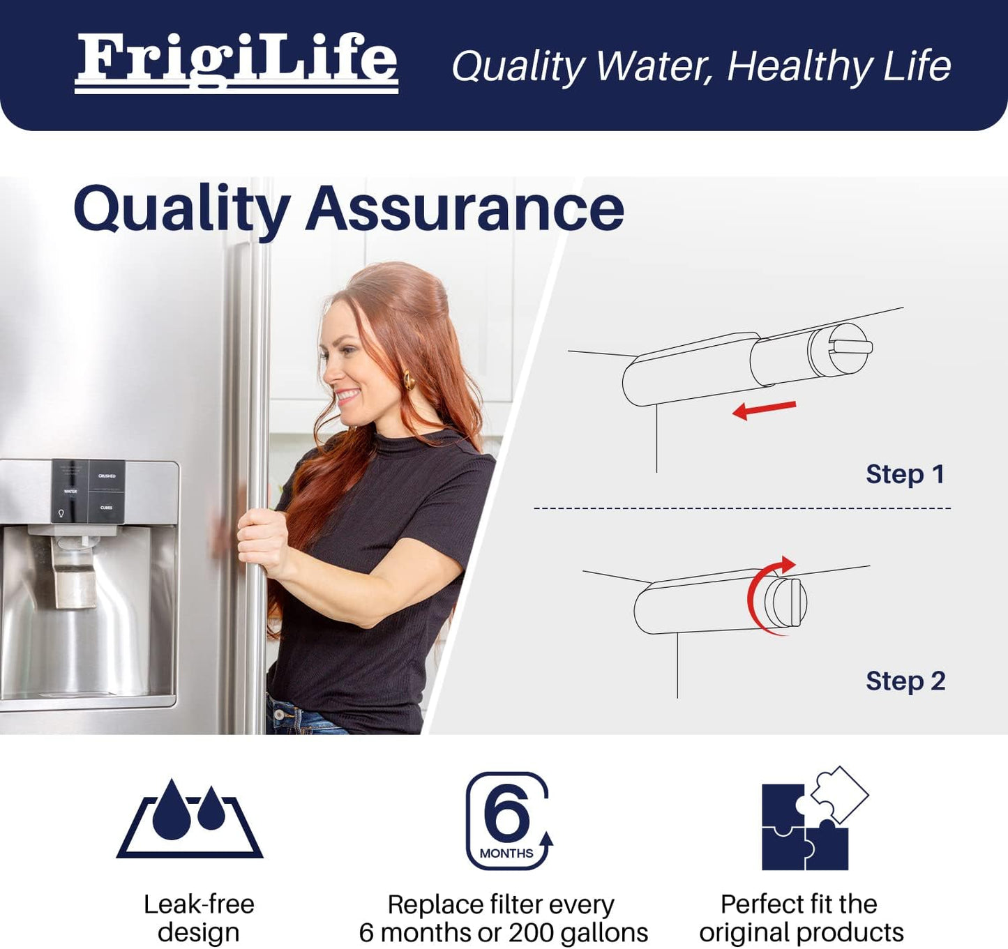 2 Pack RWF5800A Refrigerator Water Filter Replacement for Frigidaire EPTWFU01 EWF02 Pure Source Ultra II, PureSource Ultra 2, SCWFTCTO, GP006, EPTWFUO1, MR022, JO22, BO022, TH-01, DE022, 1007 2PACK