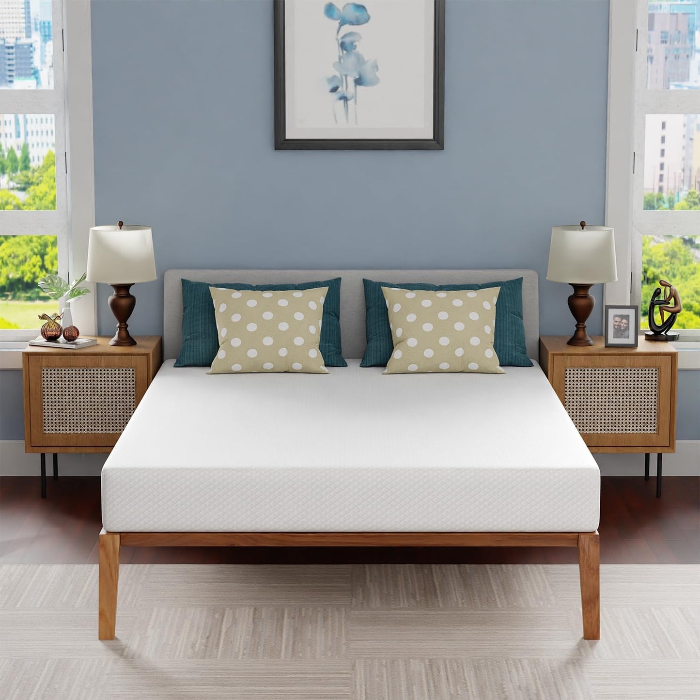 NEW - FDW 8 Inch QUEEN Gel Memory Foam Mattress for Cool Sleep & Pressure Relief, Medium Firm Mattresses CertiPUR-US Certified/Bed-in-a-Box/Pressure Relieving - Retail $159
