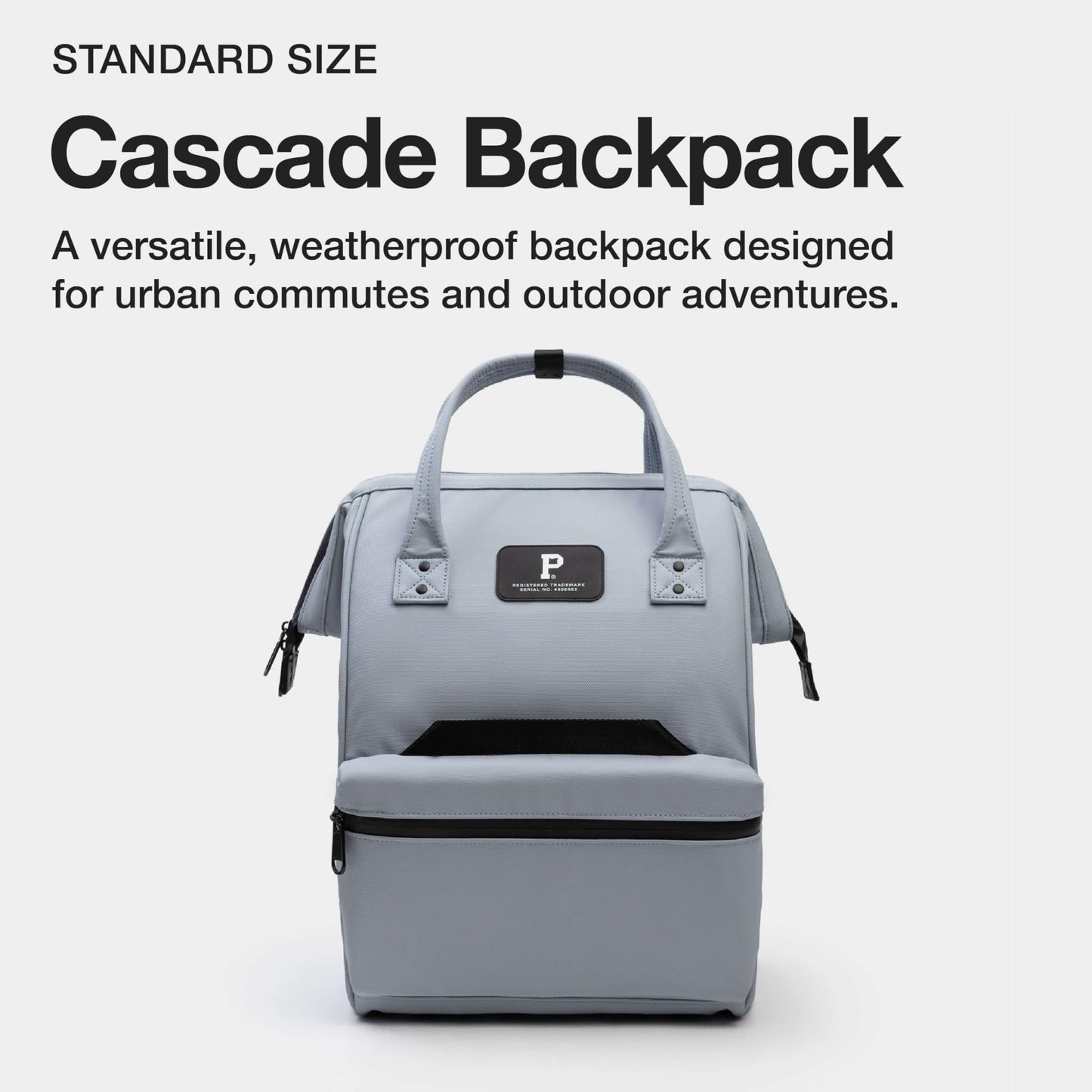 Portland Gear Cascade Standard Backpack, Weatherproof Construction, Perfect for Daily Use and Travel, Padded Laptop Sleeve and Adjustable Straps, 21L, Cloud