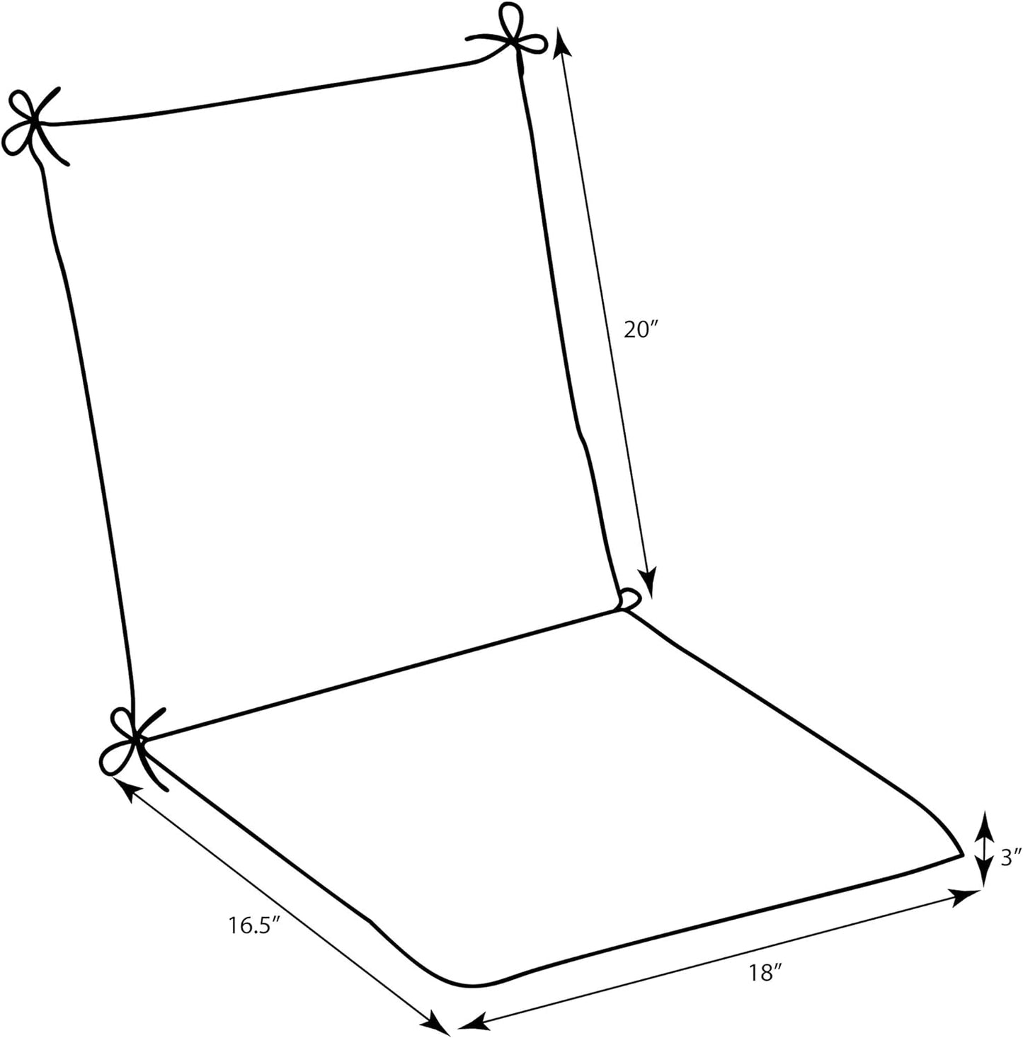 NEW - Paisley Indoor/Outdoor Chair Cushion, Deep Seat, 36.5" x 18" - Retail $54