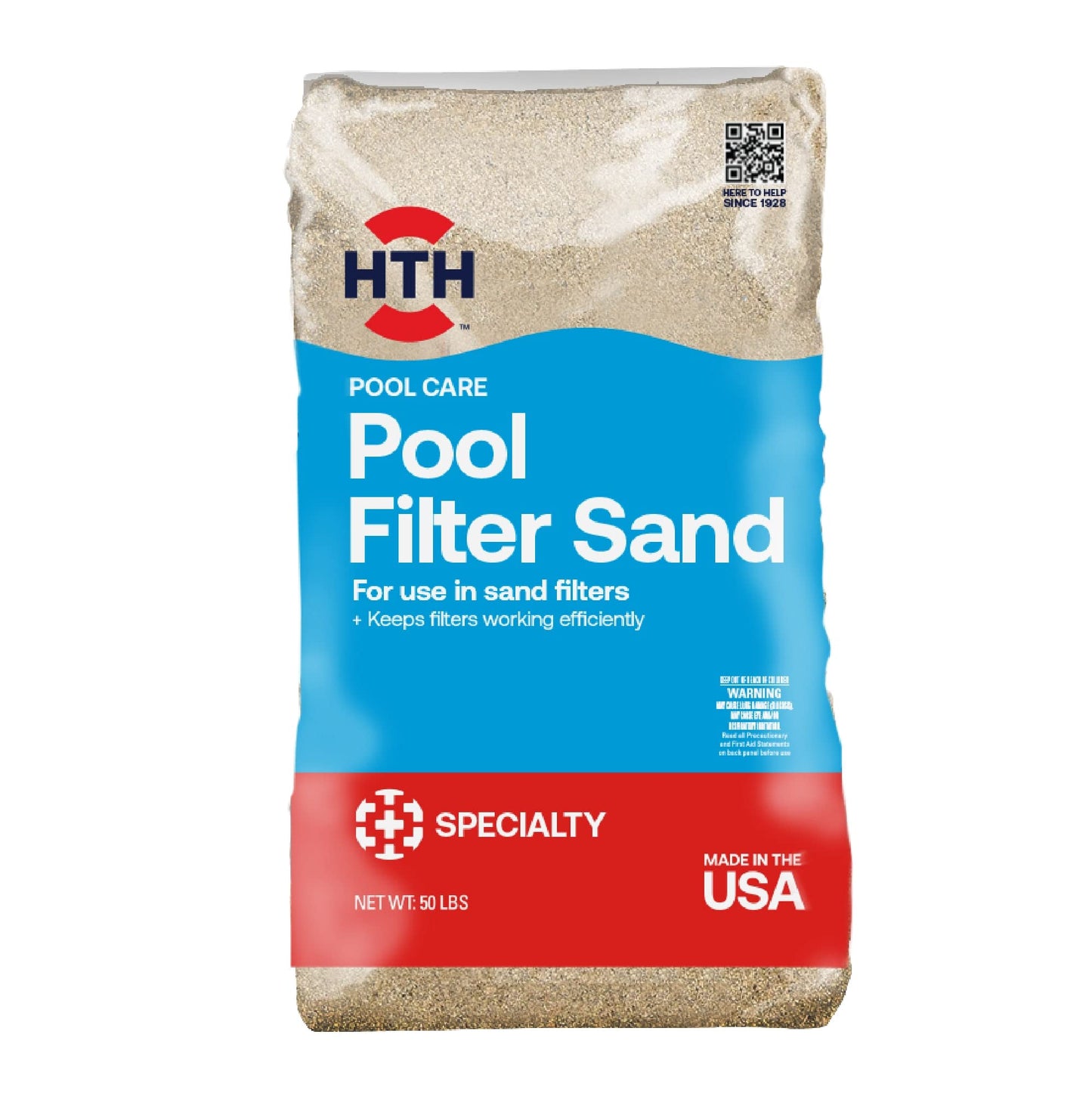 NEW - HTH 67120 Swimming Pool Care Pool Filter Sand, 50lb Filtration Media for Clean Water - Retail $29