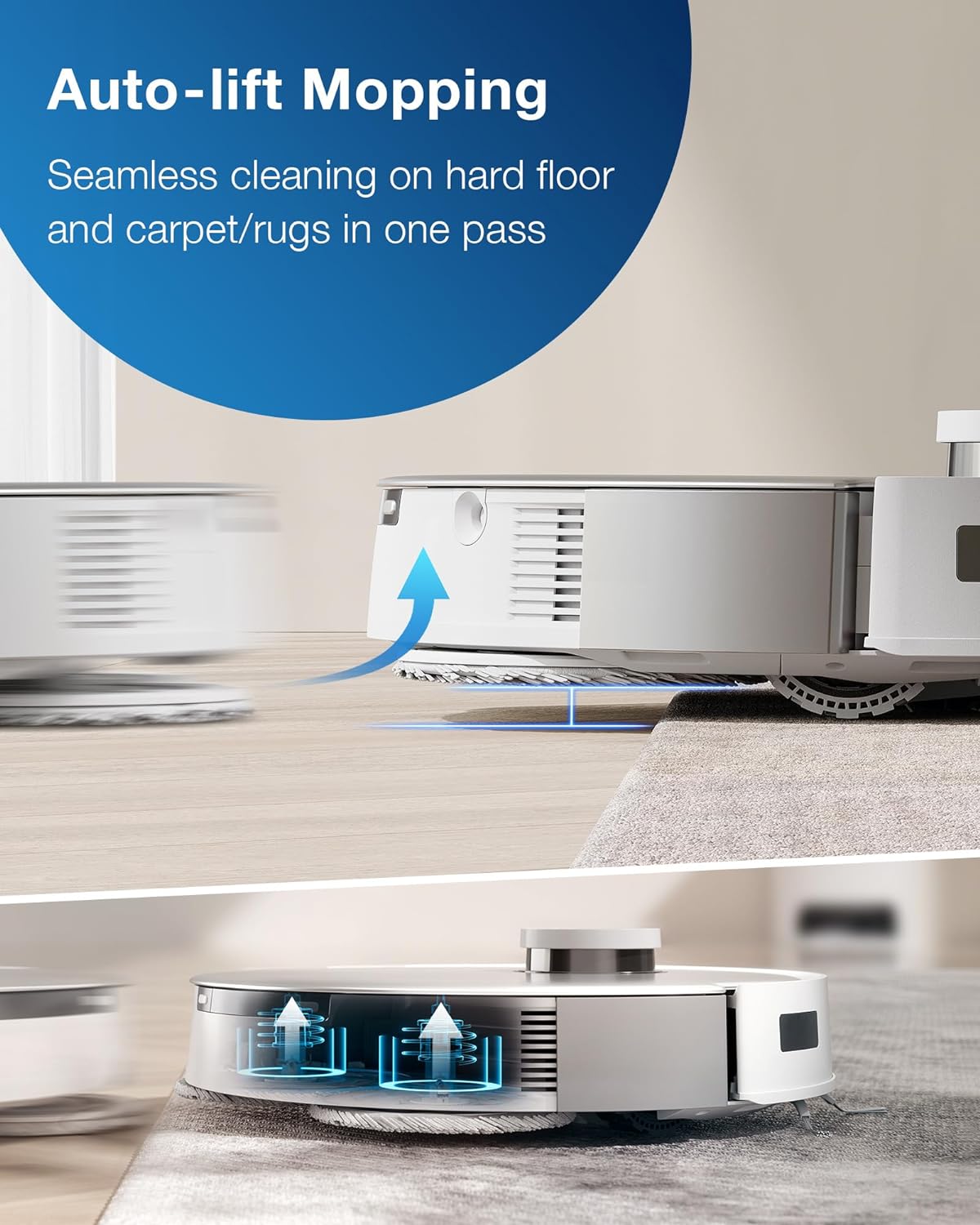 ECOVACS DEEBOT T20 Omni Robot Vacuum and Mop, Hot Water Mop Washing, Self-Emptying, Hot Air Drying, 6000Pa Suction,Auto Mop Lift, Obstacle Avoidance - Retail $1099