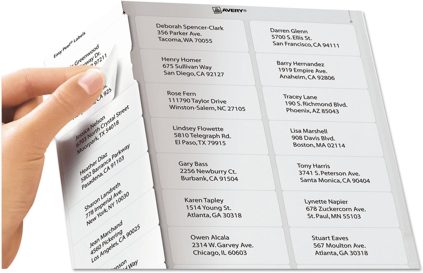 Avery 5960 Laser Labels, Mailing, 1-Inch x2-5/8-Inch, 7500/BX, White