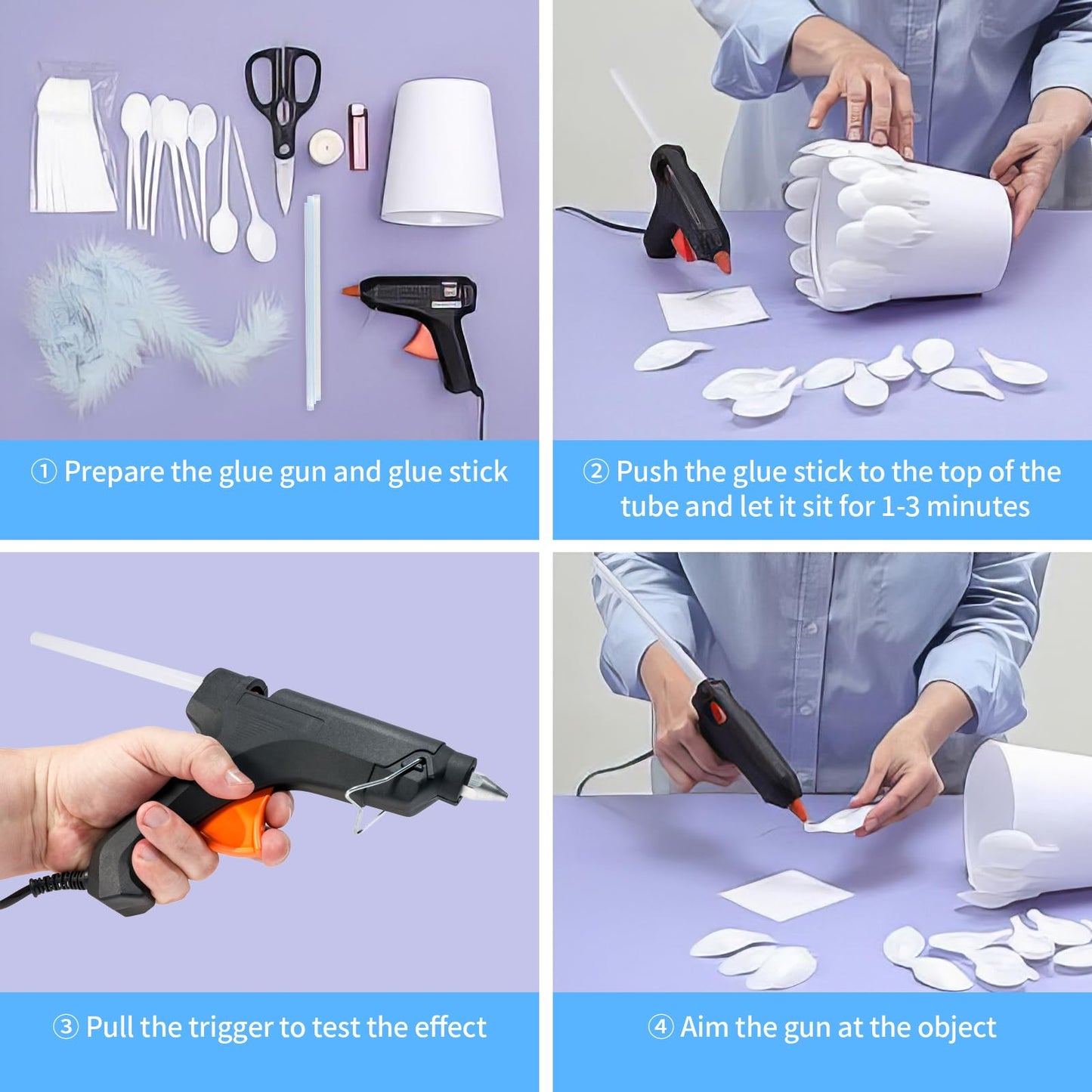 Mini Hot Glue Sticks Bulk, Clear Glue Gun Sticks for Metal, Wood, Glass, Crafts and School Projects, Bond (90 Pieces 8 x 0.25 Inch)