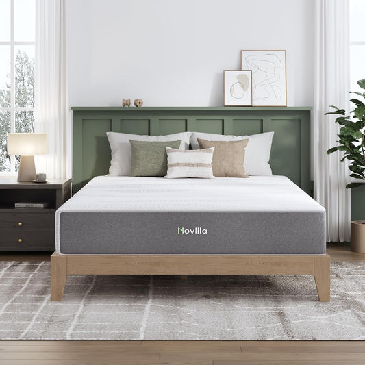 NEW - Novilla KING 12 Inch Gel Memory Foam Mattress King in a Box, Bamboo Charcoal Foam & Breathable Cover for Clean, Peaceful Sleep, Supportive & Pressure Relieving, CertiPUR-US Certified - Retail $340