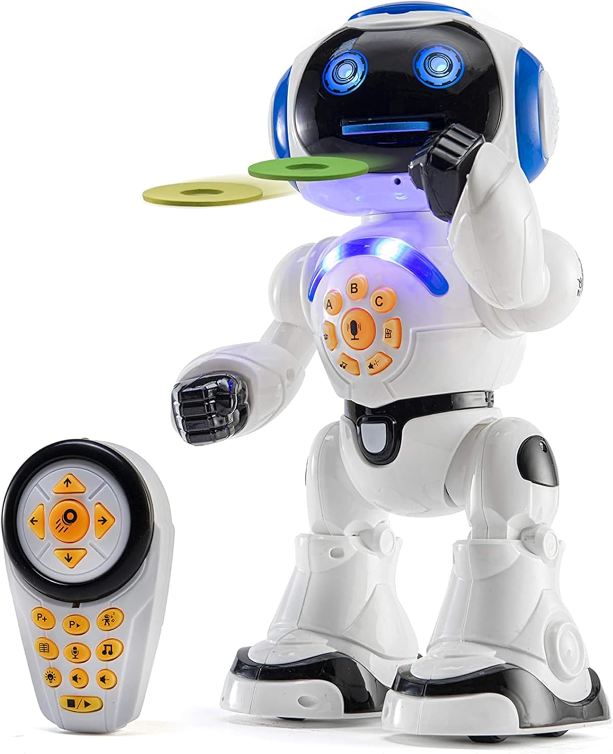 Programmable LED RC Robot Toys - Interactive 12-inch Tall Dancing and Talking Robot for Kids - Retail $33