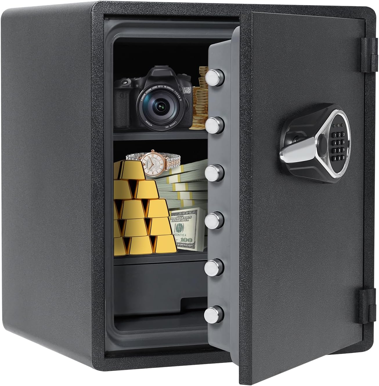 Fireproof and Waterproof Safe Box, 5.48 Cubic Feet Extra Large Lock Box, Home Safe with Programmable Keypad and Inner Lock, Security Safe - Retail $496