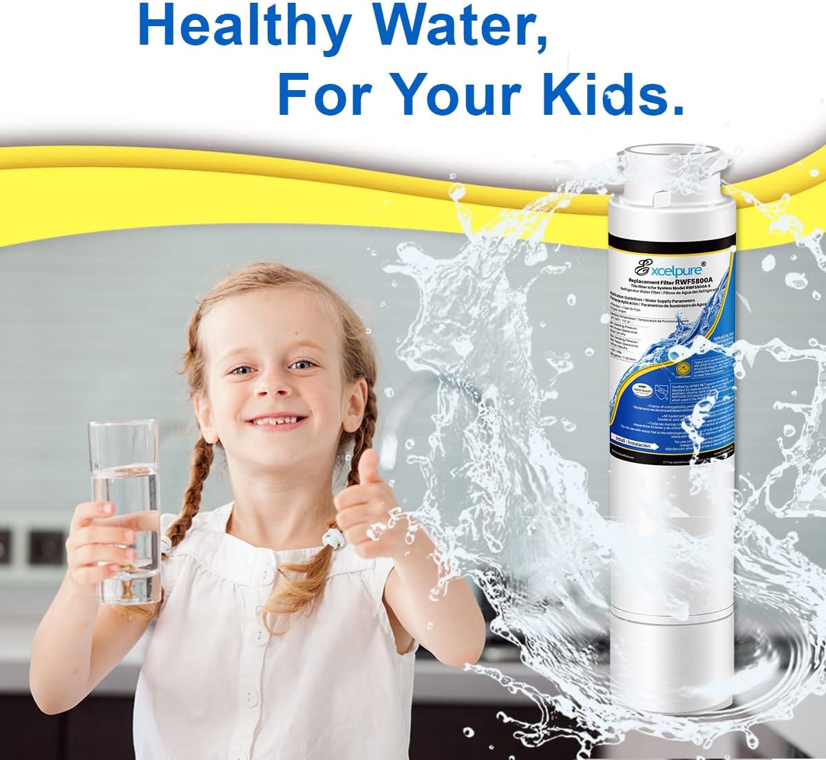 RWF5800A Refrigerator Water Filter Replacement For Frigidaire EPTWFU01, EWF02, Pure Source Ultra II, 3PACK - Retail $29