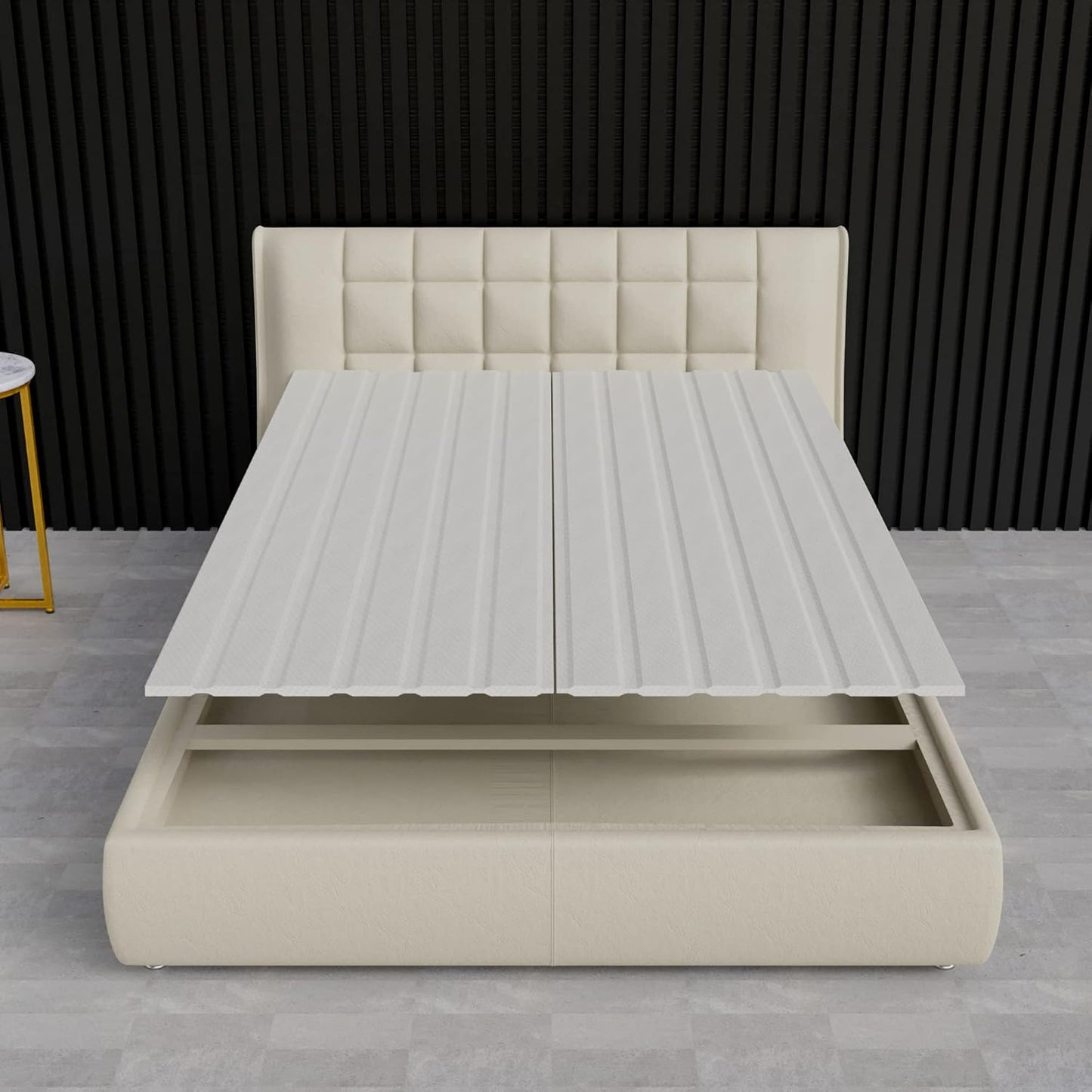 NEW - Greaton, 0.75-Inch Heavy Duty Vertical Wooden Bunkie Board/Bed Slats with Cover, Enhance Mattress Support, Twin XL, Grey - Retail $75