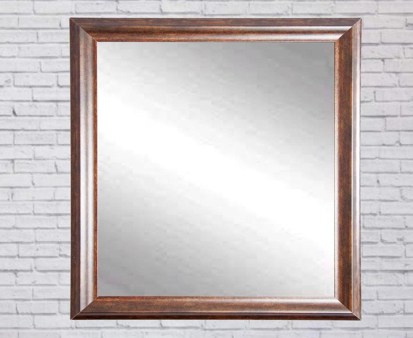 BrandtWorks Vintage Hill Vanity Mirror, 32in x 32in, Bronze/Copper - Retail $164