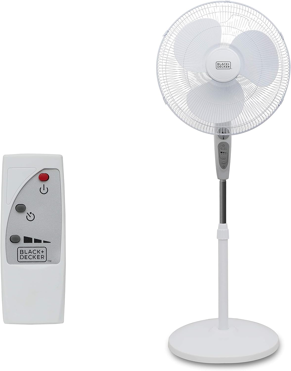NEW - BLACK+DECKER 18-Inch, Stand Fan with Remote, White - Retail $44