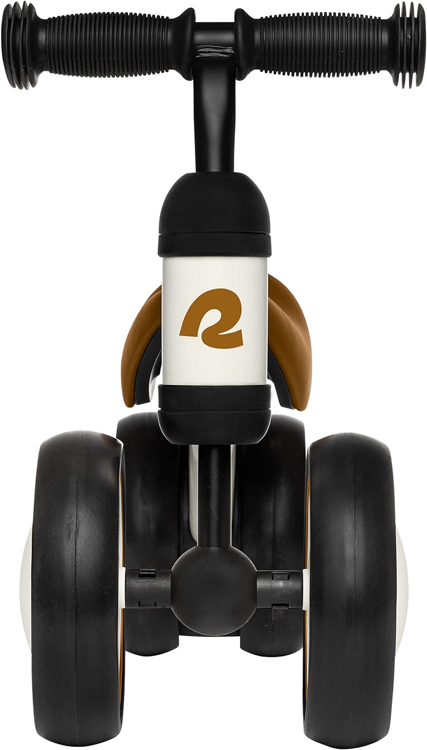 NEW - Retrospec Cricket Baby Walker Balance Bike with 4 Wheels for Ages 12-24 Months - Toddler Bicycle Toy for 1 Year Oldâ€™s - Ride On Toys for Boys and Girls - One Size,Eggshell - Retail $49