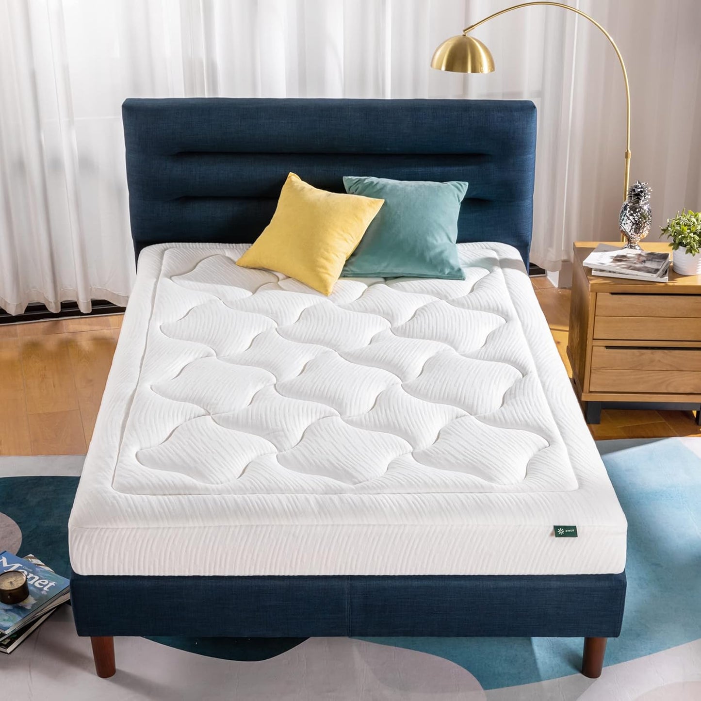 NEW - ZINUS QUEEN 8 Inch Cloud Memory Foam Mattress, Queen, Fiberglass Free, Pressure Relieving, Mattress in A Box, CertiPUR-US Certified, White - Retail $275