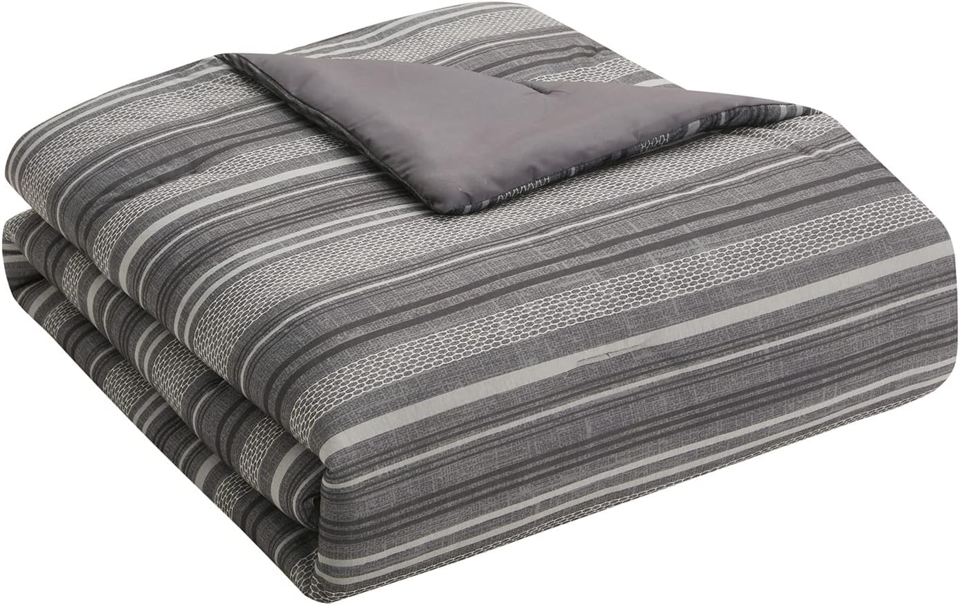 NEW - VCNY Home - Twin Bed in a Bag, 10-Piece Bedding Set with Matching Sheets & Decorative Pillow, Cozy Room Decor (Grey, Twin/Twin XL) - Retail $109